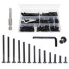 binifiMux 114pcs Black M6 Hex Drive Socket Cap Bolts Assortment