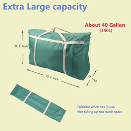 HOMEVYARSK Extra Large Moving Bags,Heavy Duty Packing Bags,Space Saver Bags,Oversized Moving Supplies Storage Bags With Sturdy Zippers And Strong Handles,Moving Boxes Alternative (Darkgreen, 2Pack)