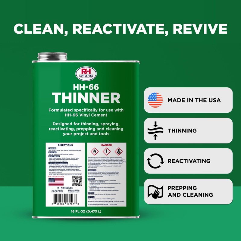 HH-66 Thinner, 16 oz. can - Prepping, Thinning, Reactivating, Cleaning,