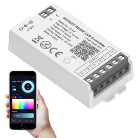 SEZO C04W RGBW WiFi Bluetooth LED Controller Group Control Compatible with Alexa Google Home/Tuya Smart Life App Control Work with LM091 LM096 WR01RF Remote DC12-24V