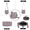 Trendy Hobo Crossbody Handbag with Adjustable Straps Vegan Leather Crossbody