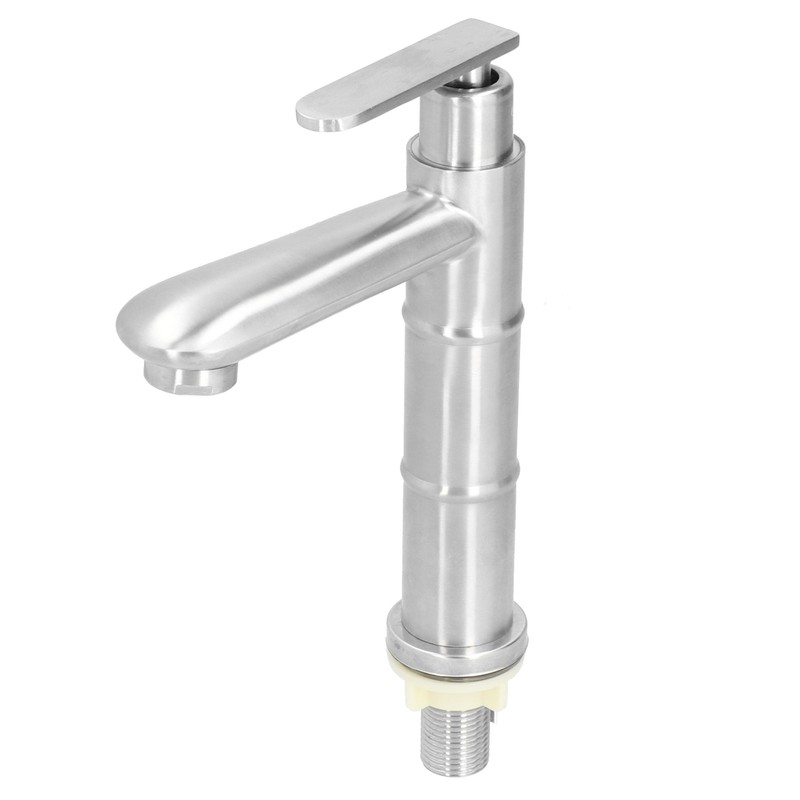 Bamboo Shape Stainless Steel Basin Faucet Cold Water Sink Faucet