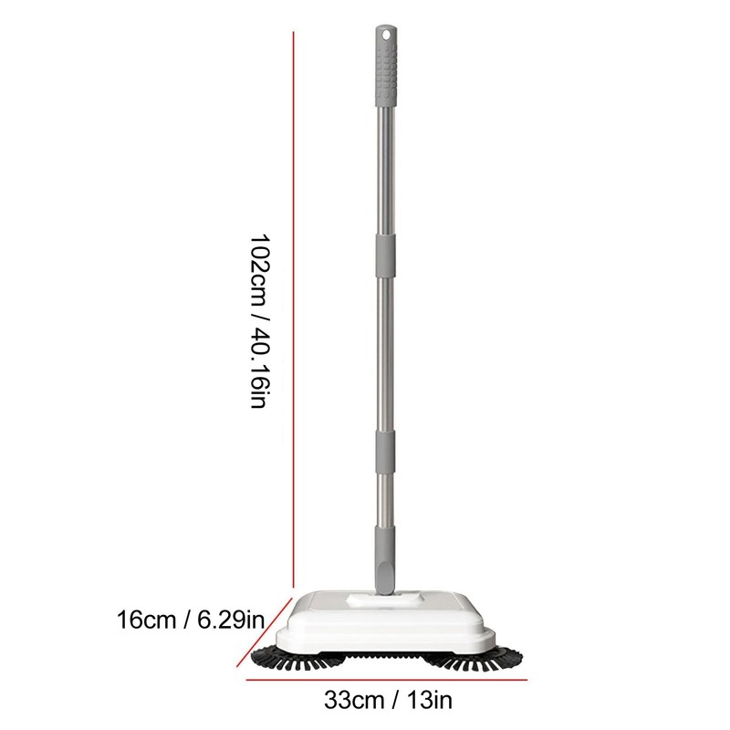 Hand Push Sweeper Professional Efficient 360 Degree 2 in 1