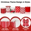 KINGLAKE 30 Yards Christmas Wired Ribbon for Wreath Bows Making,