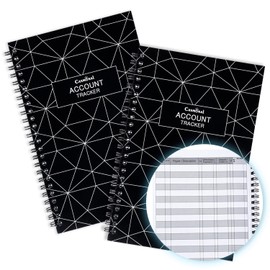 CASMONAL A6 Big Checkbook Register, Check Registers for Personal, Check Book Register & Debit Card Transaction Notebook, Checking Account Register, Business Ledger, Cash Log & Expense Tracker, Black