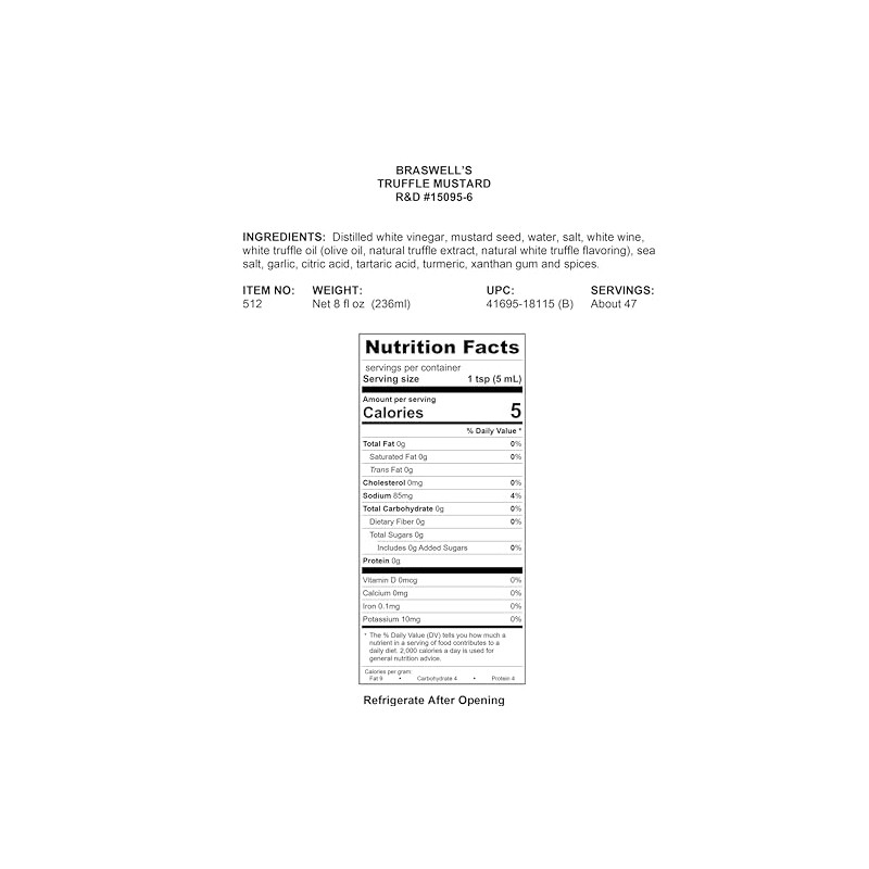 Braswell’s Gourmet Truffle Mustard – Small-Batch, Renowned Specialty, Made in