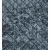 Chezmoi Collection Lux Storm Blue Velvet Quilt Oversized King Set,
