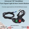 Amavoler Universal Motorcycle Horn Turn Signal Headlight Switch 7/8'' 22mm