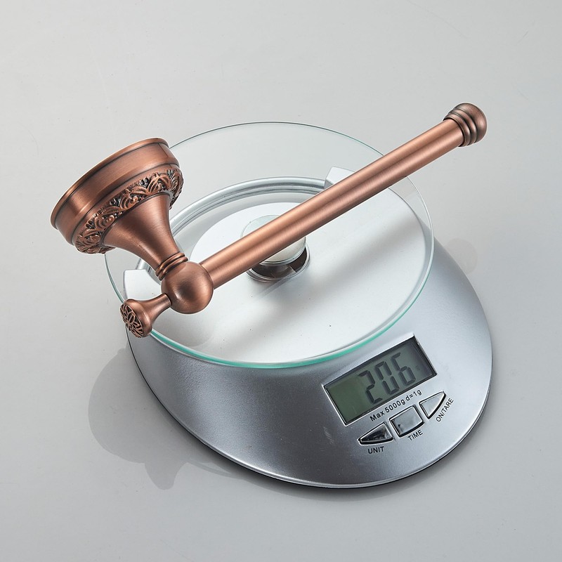 Red Copper Bath Roll Toilet Paper Holder, Wall Mounted Red