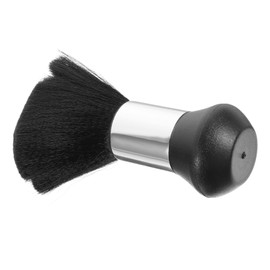 Healvian 1pc Professional Hairdresser Brush for Broken Hair Cleaning Soft Bristles Neck Duster Brush for Home Barber Use and Easy to Clean Hair Cutting Supplies Black