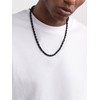 Men 3.8mm Chain Black Twisted Rope Chain Necklace, 20"