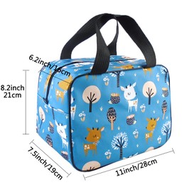 Nanxson Lunch Bag, Waterproof Picnic Bag, Insulated Bag for Travel, Lunch, Office, Work, Picnic, Excursion, Beach, Car (Blue)