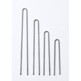 Straight Hairpin Variety Stainless Steel SILVER Heavy Duty Snagless Hairpins 4 Packs of 12 Handmade Hair Pin