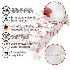 Anro Oilcloth Wax Tablecloth, Washable