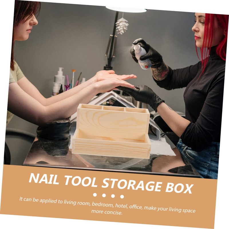 Mikinona Manicure Tool Storage Box Nail Art Brush Holder Nail