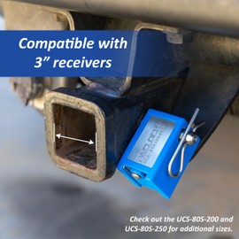 PACLOCK's UCS-80S-300 Trailer Hitch Lock, Buy American Act Compliant, 5/8" Pin for 3" Receivers, Stainless Steel, High Security 6-Pin Cylinder, Keyed Differently