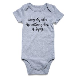 Kimoda Funny Mom Baby Bodysuit 3-6 Months Unisex Baby Outfits Jumpsuits Summer Cute Funny Letter Newborn Clothes Half Birthday Gifts