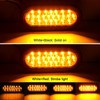 Partswcgg 4Pcs 6" Inch Oval Amber Led Strobe Lights 24LED