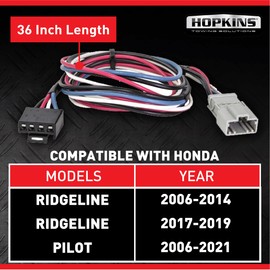 Hopkins 47755T Dodge Plug-in Simple! Brake Control Connector, 36 inch Wire Length, Compatible with Tekonsha Brake Controllers and Selected Chrysler and Dodge Year Models