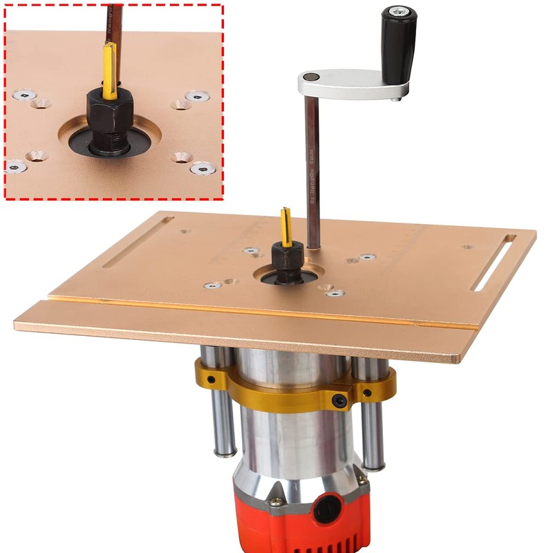 KETIPED Adjustable Router Lift for 65mm Diameter Universal Trimming Machine,Aluminum