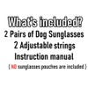G010 Dog Pet Costume Prop Aviator Sunglasses Medium Breeds 20-40