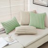 MIULEE Light Green Throw Pillow Covers 18x18 Inch Set of