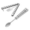 2Pcs Foldable Butterfly Camping Spoon Convenient Detachable Camping Spoon Useful