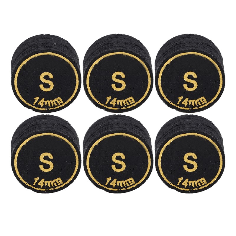 6pcs Pool Cue Tips Professional Multi Layers Billiard Pool Cue