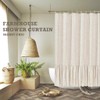 Felisa Farmhouse Long Shower Curtain with A Ruffle Hem 72x78