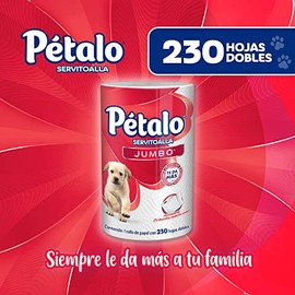 Pétalo Jumbo Multicorte Servitoalla, 1 Rollo De 230 Hojas Dobles
