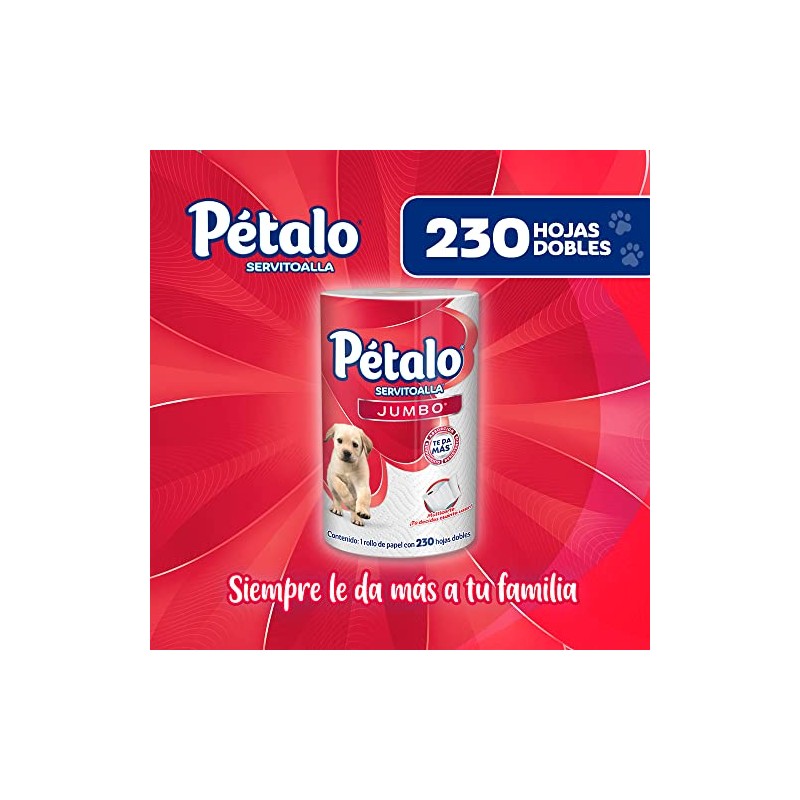 Pétalo Jumbo Multicorte Servitoalla, 1 Rollo De 230 Hojas Dobles