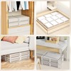 Wisuce Bamboo Under Bed Storage Containers- Underbed Organizer with Wheels