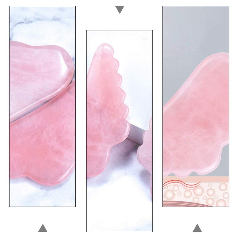 SOLUSTRE Gua Sha Scraping Massage Tool Crystal Jade Comb Edge