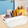 8-pack Plastic Storage Bins Thin Rectangular Storage Basket Set 8.85
