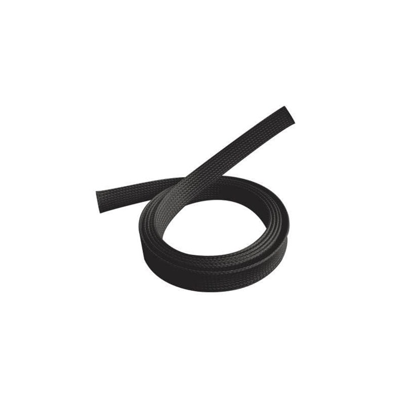 Brateck Braided Cable Sock, Black, 40 mm