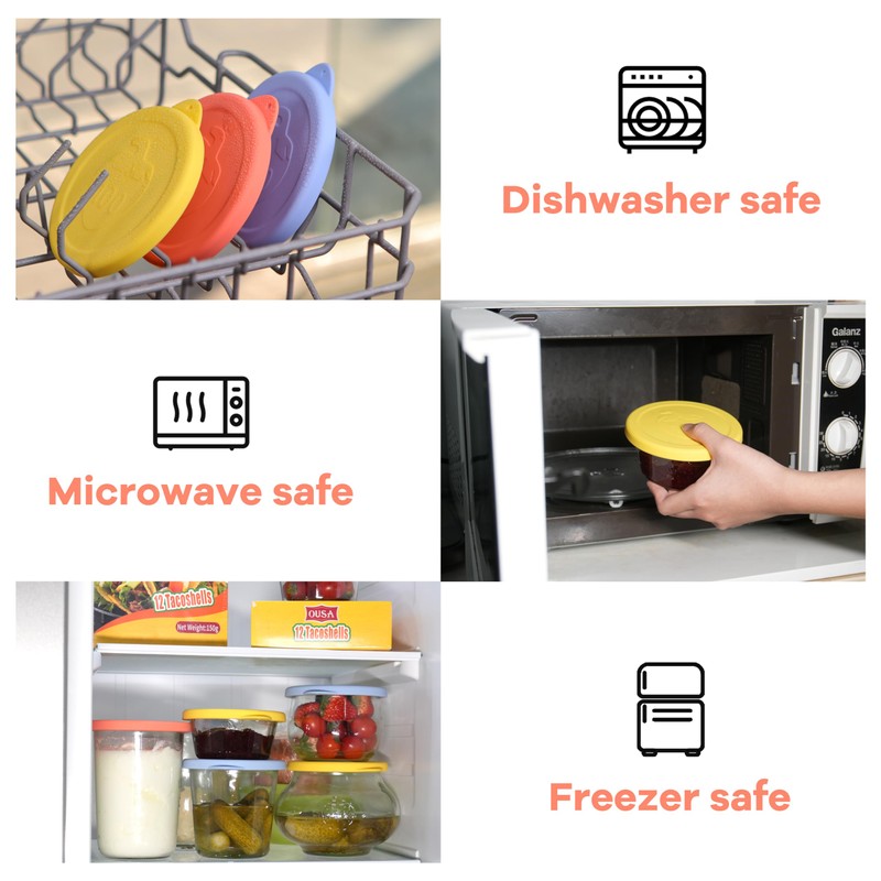 100mm Silicone Lid For Weck 743|745(1 Liter)|738|739|740|741|742|744|748|974 Glass Jars, 2