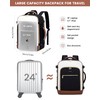 LOVEVOOK Women's Hand Luggage Backpack Large 40L, Black / White