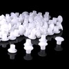 KINMAD 300 Pcs 4.4mm 0.17" Plastic Hole Plug Button Top Blanking Drilling Cover Caps Plugs for Chair Cabinet Cupboard Shelf, White