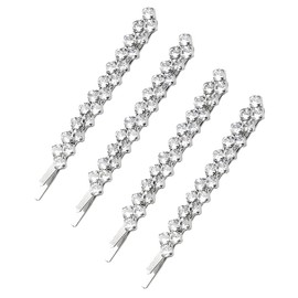 1 hair jewelry bobby pins Set 2 Pairs Rhinestone Hair Clips Clear Crystal Hair Barrette Pins Beautiful Rhinestone Bobby Pin Hair Jewelry Accessories for Women bobby pins decorative rhinestone Silver