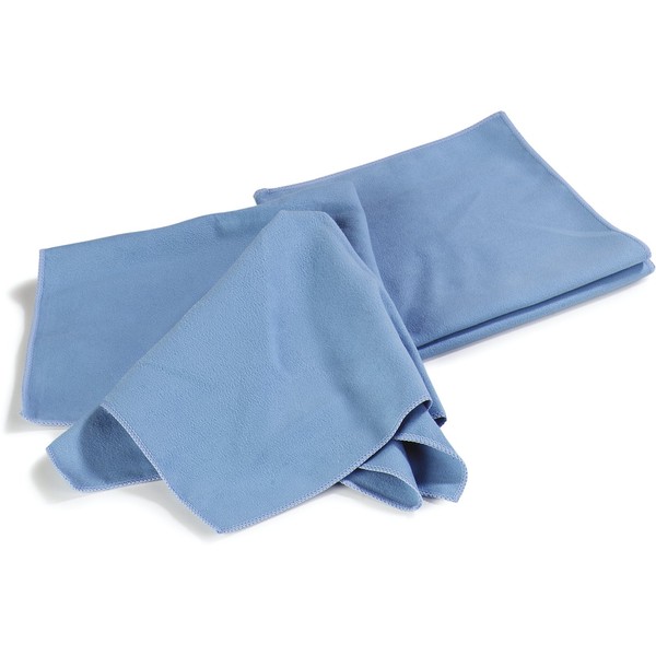Carlisle 3633314 Flo-Pac Polyester/Polyimide Blend Microfiber Fine Polishing Cloth, 16" Length x 16" Width, Blue (Case of 12)