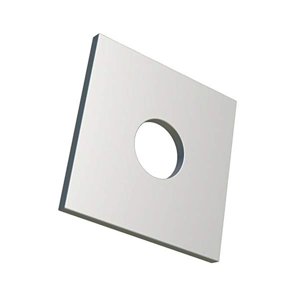 M8 Square Plate Washers, Rectangular Washer with Round Hole, Zinc