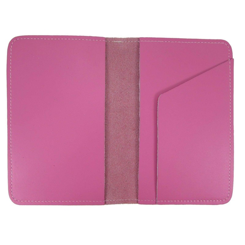 Leather Top Stub Checkbook Cover Many Colors (Pink)
