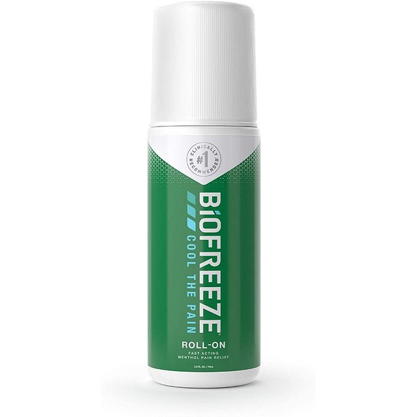 Biofreeze Pain Relief Roll-On, 2.5 oz. Roll-On, Fast Acting, Long Lasting, & Powerful Topical Pain Reliever