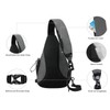 WATERFLY Sling Bag Sling Backpack Crossbody Shoulder Bag for Men
