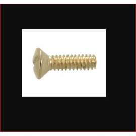 LOT OF 25 BRASS PLATE STEEL SWITCH PLATE SCREW #6/32x1/2" Oval Head slotted