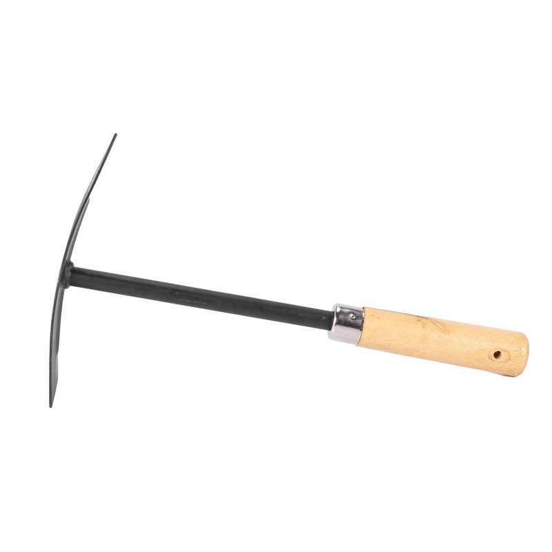 xelea Wooden Handle Metal Hand Garden Tool Digging Hoe,Black