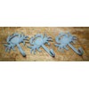 Vintage 3 Heavy Cast Iron Blue Crab Towel Hanger Coat