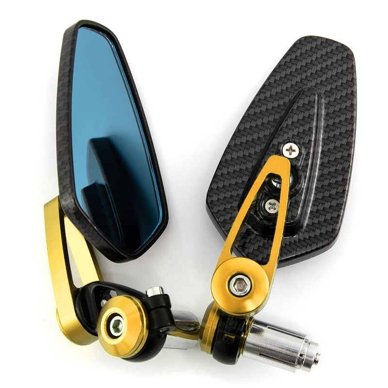 7/8'' 22mm Motorcycle End Bar Mirror Universal Foldable Motorbike Side