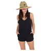 Hurley Women's W Coastal Tank Romper Casual Dress, Black, M