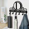 SIFZYJGN Metal Letter D Key Holder for Wall, Monogram Coat